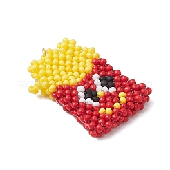 Картофель фри стеклянные бусины бисерные подвески&nbsp;PALLOY-CJ00133