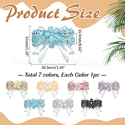 7 шт. 7 цвета прозрачные бусины из смолы&nbsp;RESI-ME0001-19