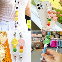 58 шт. 8 стиля лимонные пищевые экологически чистые силиконовые фокусные бусины&nbsp;SIL-CJ0001-99