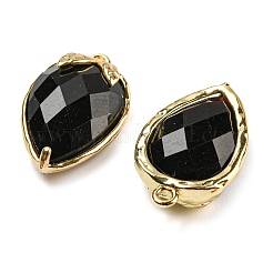 Ограненные подвески из натурального обсидиана&nbsp;G-M431-06G-07