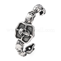 Браслеты-манжеты из хирургической нержавеющей стали 316&nbsp;BJEW-C142-01C-AS