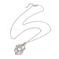 3 шт. 3 размера 304 нержавеющая сталь макраме мешочек пустой держатель для камней изготовление ожерелья&nbsp;NJEW-JN05239