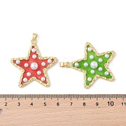 Подвески из латуни и эпоксидной смолы с покрытием стойки&nbsp;KK-Z047-04B-RS