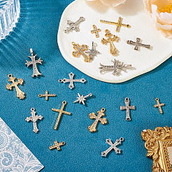 18 шт. 9 стиля сплава с хрустальными подвесками из горного хрусталя&nbsp;ALRI-TA0001-34