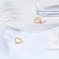 1 пара серег-гвоздиков из латуни со стразами&nbsp;EJEW-LP0003-86G