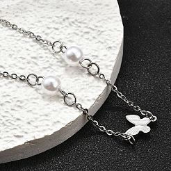 Браслеты-бабочки из нержавеющей стали 304&nbsp;BJEW-C098-01C-P