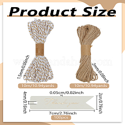 100 шт. картонные бумажные подарочные бирки с благодарностью&nbsp;CDIS-LP0001-26B