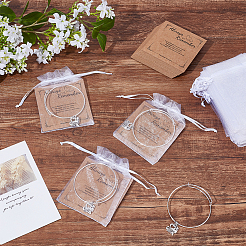 40шт железные расширяемые браслеты с подвесками&nbsp;BJEW-ME00001