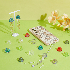 55шт 11 цвета прозрачные акриловые колпачки для бусин&nbsp;MACR-PH0002-05