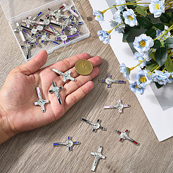 30шт 6 цвета сплава эмалевые подвески&nbsp;ENAM-SC0007-26