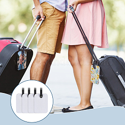 50шт прямоугольная бирка для багажа из хлоропреновой резины&nbsp;AJEW-FG0005-19