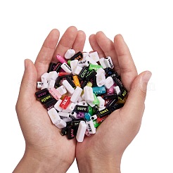 200 г 4 стиля прозрачные акриловые бусины&nbsp;MACR-SZ0001-16