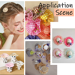 40 шт. 5-х цветная тканевая кукольная шапочка&nbsp;AJEW-SC0031-33