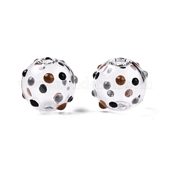 Прозрачные стеклянные эмалевые бусины&nbsp;GLAA-G084-01A