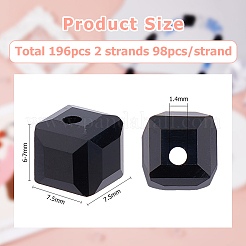 2 нитка прозрачные стеклянные бусины нити&nbsp;GLAA-HS0001-12B