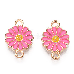 Подвески в форме подсолнечника с эмалью из цинкового сплава&nbsp;ENAM-E011-01KCG-06