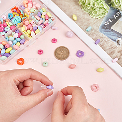 168шт 8 стиля непрозрачные акриловые бусины&nbsp;SACR-GA0001-03