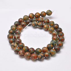 Бусины дзи с узором на спине в тибетском стиле&nbsp;X-G-P229-A-04-8mm