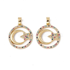 Латунные микро проложить кубического циркония подвески&nbsp;KK-E068-VC066