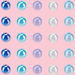 5 цвет прозрачных акриловых бусин&nbsp;MACR-PA0001-03C-01