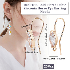 20 шт латунные серьги крючки&nbsp;KK-BBC0010-88