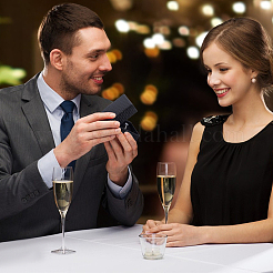 Квадратные картонные бумажные подарочные коробки для хранения колец&nbsp;CON-WH0099-60B