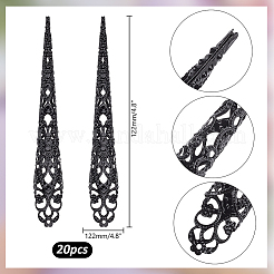 20 шт. железный наконечник для ногтей&nbsp;MRMJ-AR0001-27B