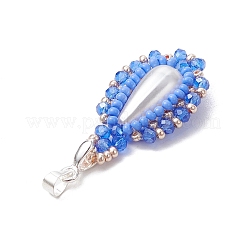 Подвески-слезинки из стеклянных бусин&nbsp;PALLOY-MZ00578-02