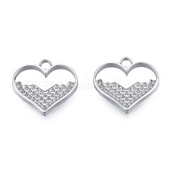 Подвеска из нержавеющей стали 304 со стразами&nbsp;STAS-N098-218P