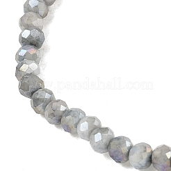 Женские эластичные браслеты из граненого стекла rondelle цвета ab&nbsp;BJEW-PH01822-02