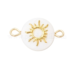 3 шт. 3 стиля натуральные пресноводные ракушки плоские круглые подвески-соединители&nbsp;PALLOY-JF04018-01