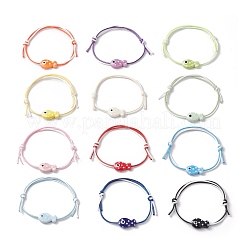 12шт. браслеты из бисера и фарфора ручной работы в виде рыбок&nbsp;BJEW-JB11831