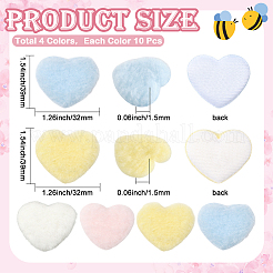 40 шт. 4 цвета шерстяные и тканевые аксессуары для украшения&nbsp;DIY-SC0032-29