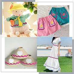 10 ярд металлизированной полиэстеровой волнистой ленты для отделки бахромой&nbsp;SRIB-GF0001-38P