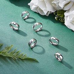 8 шт. 4 размера колец из нержавеющей стали 304&nbsp;RJEW-UN0001-02A