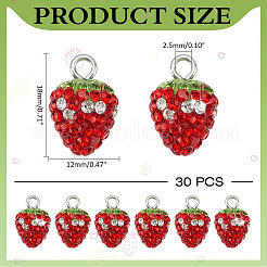 30 шт. подвески из полимерной глины ручной работы со стразами&nbsp;FIND-ME0002-75