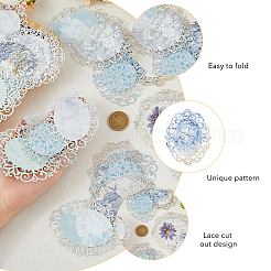 Кружевные овальные блокноты для скрап-альбома&nbsp;DIY-WH0028-84B