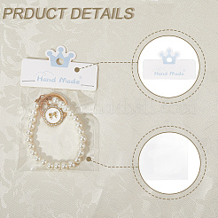 100 шт. 5-цветная складная бумажная карточка с принтом короны и 100 шт. целлофановых пакетов opp&nbsp;CDIS-SP0001-30