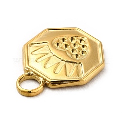 Подвеска из нержавеющей стали 304 со стразами&nbsp;STAS-P312-06G