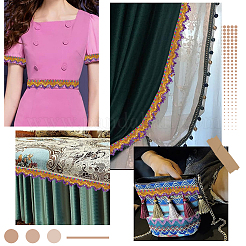 Нейлоновая блестящая волнистая лента&nbsp;OCOR-WH0068-36D