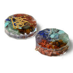 Плоские круглые подвески из эпоксидной смолы G-R478-22B