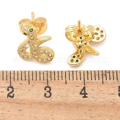 Серьги-гвоздики из циркония&nbsp;EJEW-D305-02G