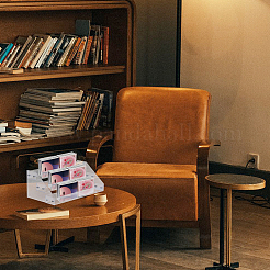 Одноуровневый держатель для бутылочек с лаком для ногтей из полистирольного пластика&nbsp;ODIS-WH0095-004