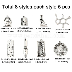 40шт 8 стиля подвески из сплава в тибетском стиле&nbsp;TIBE-FP0001-17
