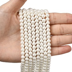 Экологичные нити жемчужных бусин из окрашенного стекла&nbsp;HY-A008-6mm-RB002