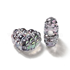 Прозрачные акриловые бусины в виде вафель&nbsp;OACR-E016-01C