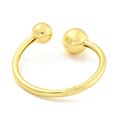 Латунные открытые браслеты-манжеты с покрытием стойки&nbsp;BJEW-P322-06G