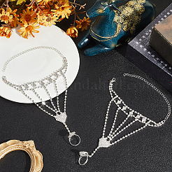 2шт. браслет с теннисным кольцом из кристаллов и страз&nbsp;BJEW-CN0001-17A