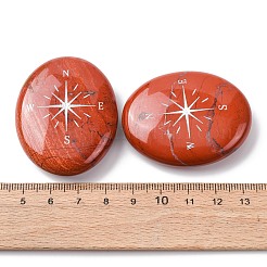 Овальные украшения из натуральной красной яшмы в виде компаса&nbsp;G-G301-02D