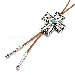 Ожерелья-подвески из сплава с синтетической бирюзой&nbsp;NJEW-A022-02A